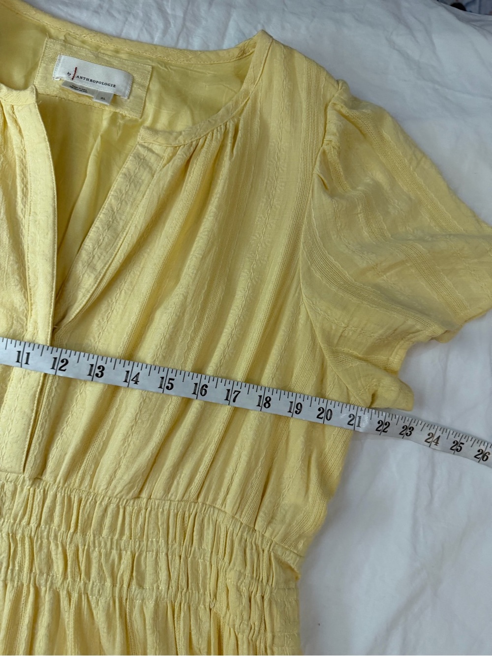 ANTHROPOLOGIE The Somerset Maxi Dress Canary Yellow XL - Picture 11 of 16